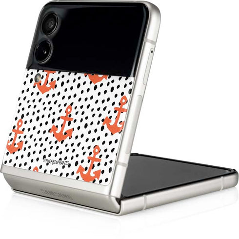 Bouffants and Broken Hearts Anchors and Dots Galaxy Z Flip3 5G Skin